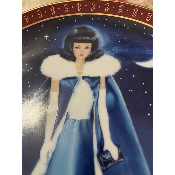 BARBIE 1965 style Barbie Collectible Plate 1990 vintage E3846 Danbury Mint - Picture 6 of 7
